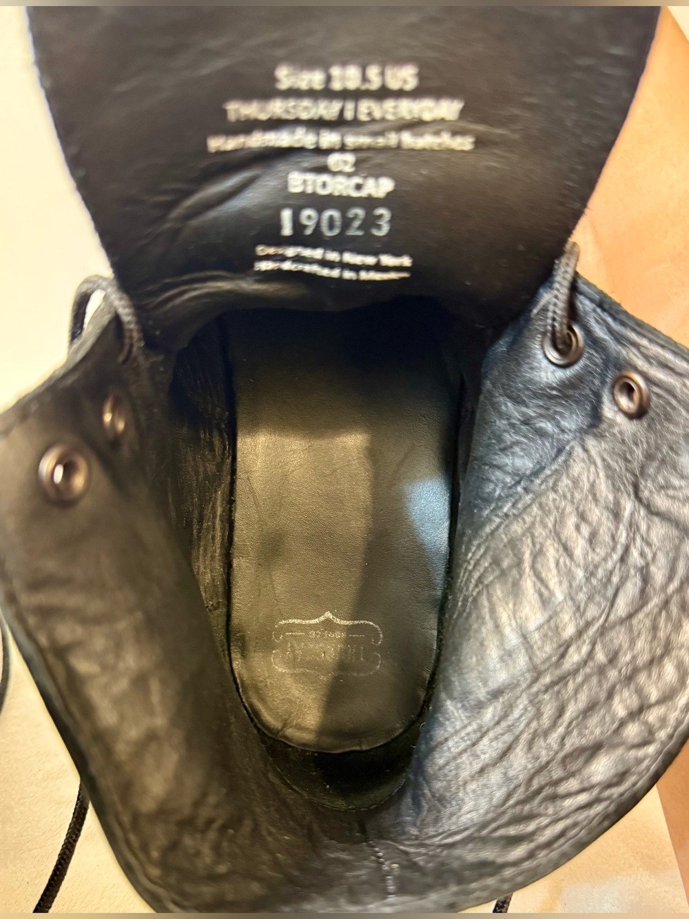 Thursday Boot Company Captain Black Matte Boots Size 10.5 - Picture 12 of 14